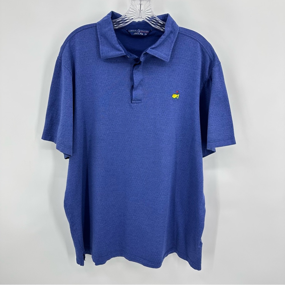 Clubhouse Collection Masters Made in Italy Golf Polo Shirt Blue Size XXL